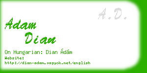 adam dian business card