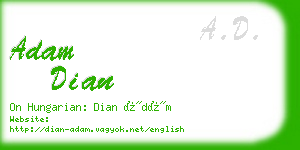 adam dian business card